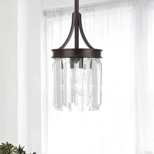 Glimmer Antique Bronze Mini Pendant by Progress Lighting
