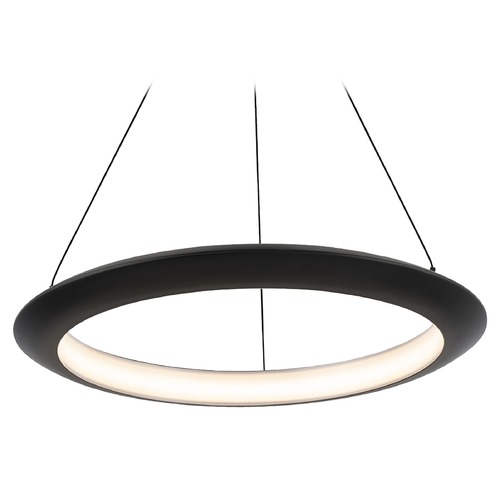 Modern Forms by WAC Lighting the Ring Black LED Pendant by Modern Forms PD-55024-27-BK