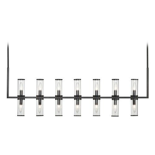 Alora Lighting Revolve 47.25-Inch Linear Chandelier in Urban Bronze with Clear Glass LP309077UBCG