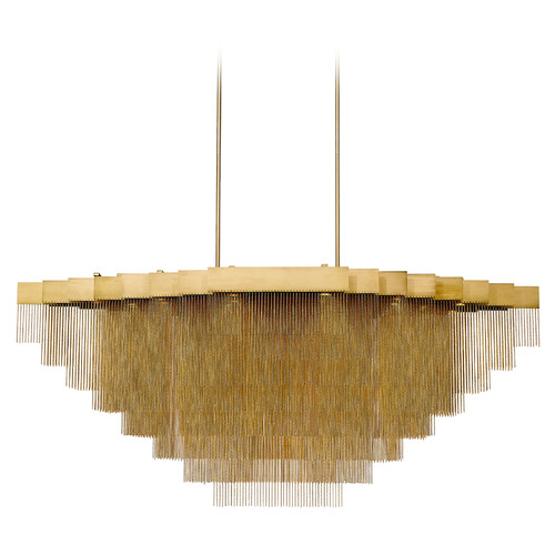 Bloomfield 73-Inch Oval LED Chandelier in Gold by Eurofase Lighting