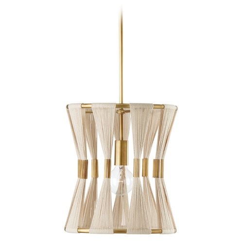 HomePlace by Capital Lighting Bianca 12.25-Inch Wide Pendant in Patinaed Brass by HomePlace by Capital Lighting 341111NP