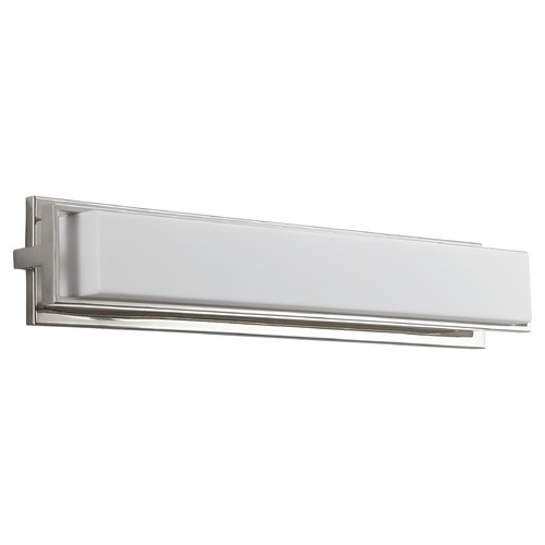 Plato 26-Inch LED Vanity Light in Polished Nickel by Oxygen Lighting