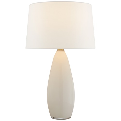 Visual Comfort Signature Collection Chapman & Myers Myla Tall Table Lamp in White Glass by Visual Comfort Signature CHA3420WGL
