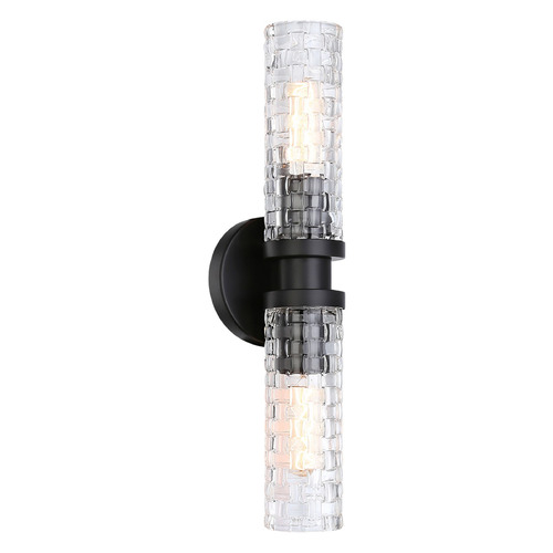 Matteo Lighting Weaver Black Vertical Bathroom Light