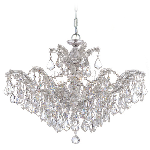 Crystorama Lighting Crystorama Lighting Maria Theresa Polished Chrome Crystal Chandelier 4439-CH-CL-S