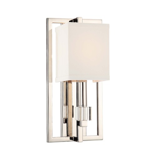 Crystorama Lighting Dixon Polished Nickel Sconce