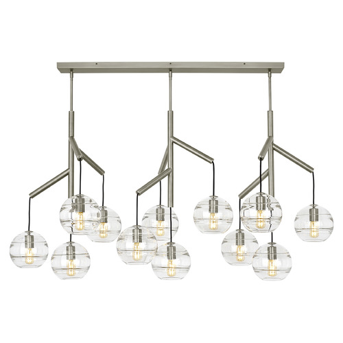 Visual Comfort Modern Collection Sean Lavin Sedona Triple LED Chandelier in Nickel by Visual Comfort Modern 700SDNMPL3CS-LED927