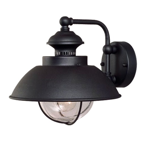 Seeded Glass Outdoor Wall Light Black by Vaxcel Lighting