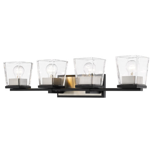 Bleeker Street Matte Black & Brushed Nickel Bathroom Light by Z-Lite