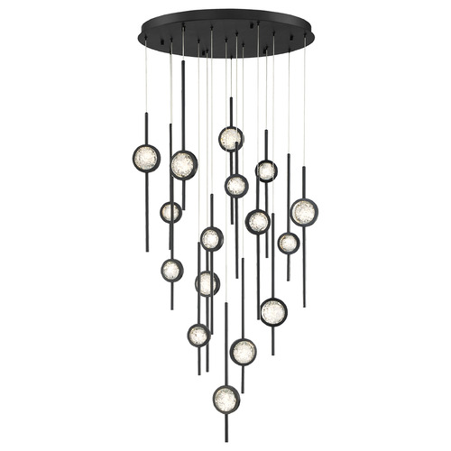 Barletta 32-Inch LED Chandelier in Black by Eurofase Lighting