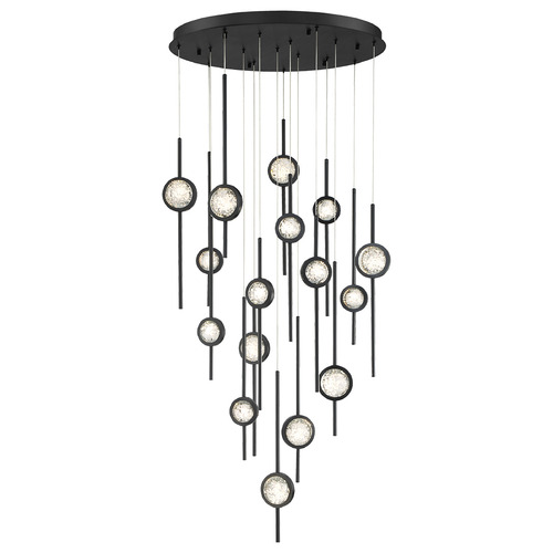 Eurofase Lighting Barletta 32-Inch LED Chandelier in Black by Eurofase Lighting 39465-016