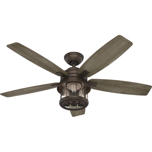 Coral Bay Weathered Copper LED Ceiling Fan by Hunter Fan Company