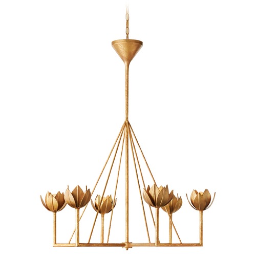 Julie Neill Alberto Chandelier in Gold Leaf by Visual Comfort Signature