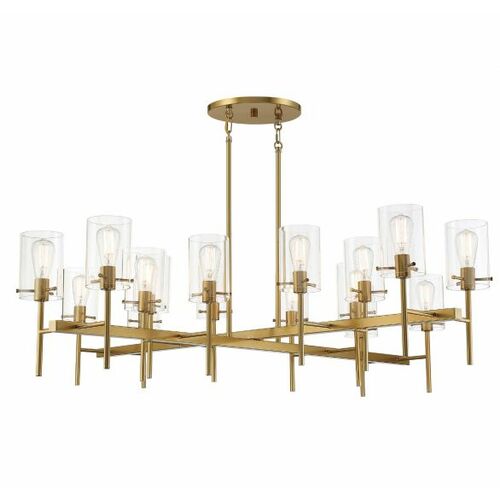 Vista 16-Light Chandelier in Burnished Brass by Savoy House