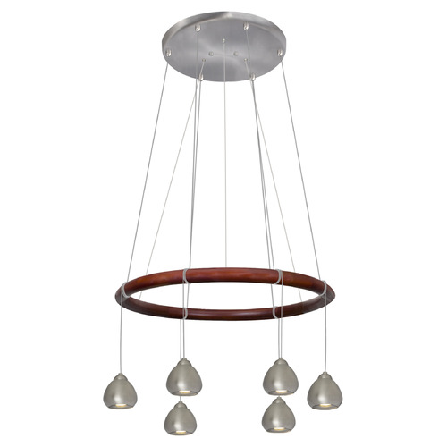 Besa Lighting Cirque 12V LED Chandelier in Satin Nickel by Besa Lighting CIRQUE-12V-LED-SN