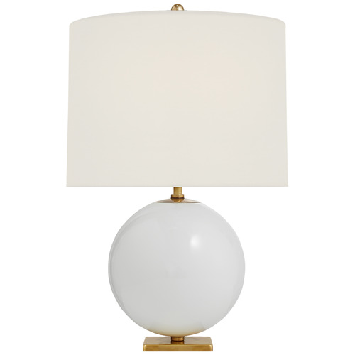 Elsie Cordless Cream Reverse Painted Glass Table Lamp