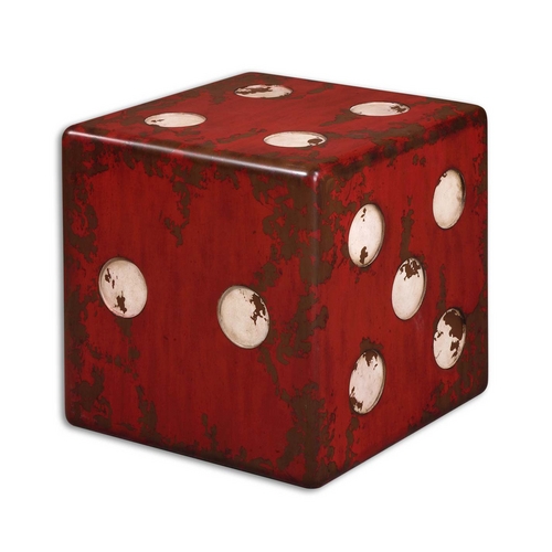 Accent Table in Burnt Red by Uttermost Lighting