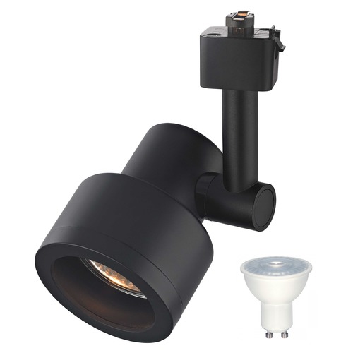 Black 2700K LED Step Cylinder Track Head for Juno Track by Recesso