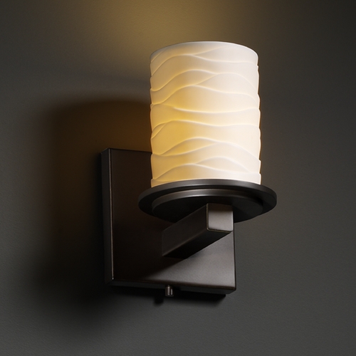 Justice Design Group Limoges Collection Sconce by Justice Design Group POR-8771-10-WAVE-DBRZ