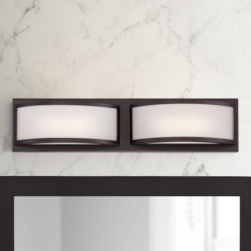Modern LED Bathroom Light in Georgetown Bronze by Nuvo Lighting