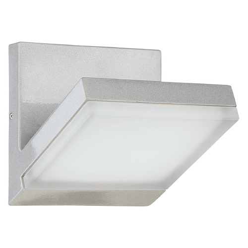 Angle LED Outdoor Wall Light in Silver Dust by George Kovacs