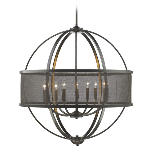 Golden Lighting Colson Etruscan Bronze Chandelier by Golden Lighting 3167-9 EB-EB