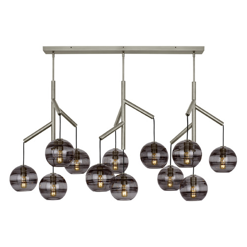 Visual Comfort Modern Collection Sean Lavin Sedona Triple LED Chandelier in Nickel by Visual Comfort Modern 700SDNMPL3KS-LED927
