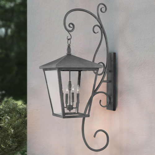 Hinkley Trellis 4-Light 52-Inch Aged Zinc Outdoor Wall Light by Hinkley Lighting 1439DZ