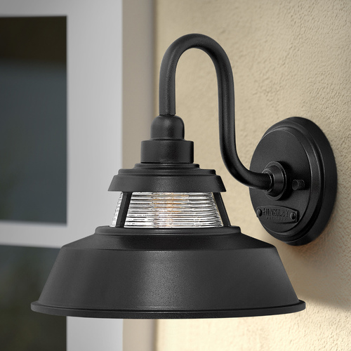 Troyer 10-Inch Wide Outdoor Wall Light in Black by Hinkley Lighting