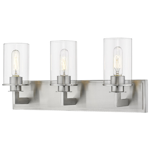 Z-Lite Savannah Brushed Nickel Bathroom Light by Z-Lite 462-3V-BN