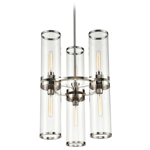 Alora Lighting Revolve II Polished Nickel Chandelier by Alora Lighting CH311633PNCG