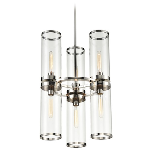 Alora Lighting Revolve II Polished Nickel Mini Chandelier by Alora Lighting CH311633PNCG