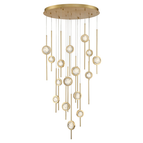 Barletta 32-Inch LED Chandelier in Brass by Eurofase Lighting