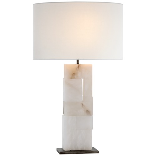 Ian K. Fowler Ashlar Large Table Lamp in Bronze by Visual Comfort Signature