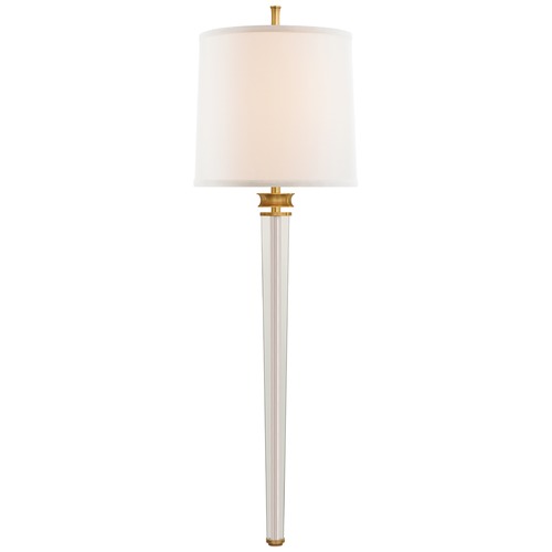 Visual Comfort Signature Collection Thomas OBrien Lyra Large Tail Sconce in Brass by Visual Comfort Signature TOB2943HABL