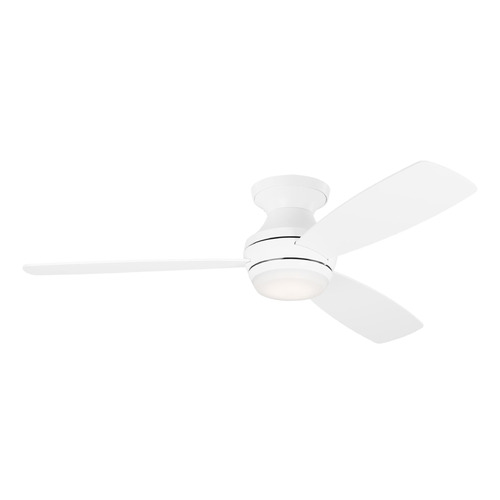 Visual Comfort Fan Collection Ikon 52-Inch 3CCT LED Fan in Matte White by Visual Comfort & Co Fans 3IKR52RZWD