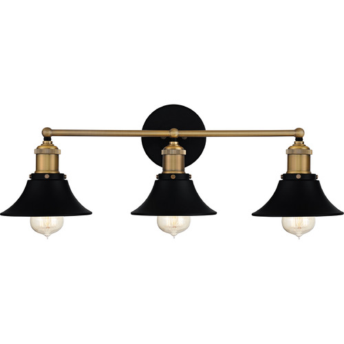 Quoizel Lighting Trafalgar Bathroom Light in Matte Black by Quoizel Lighting TRF8624MBK