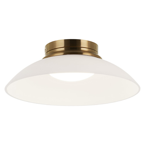 Matteo Lighting Luna Aged Gold Brass LED Flushmount Light