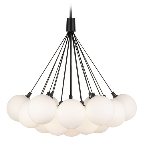 Kuzco Lighting Bolla Black LED Pendant Light with Globe Shade