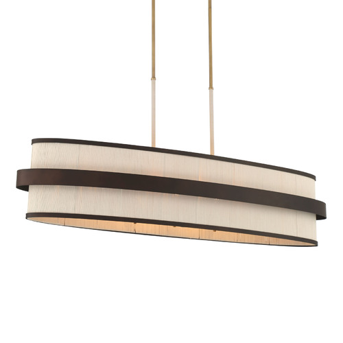 Harbor Wrap 48-Inch Linear Light in Bronze & Brass by Minka Lavery