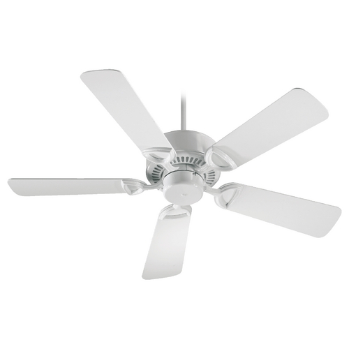 Estate White Ceiling Fan Without Light by Quorum Lighting