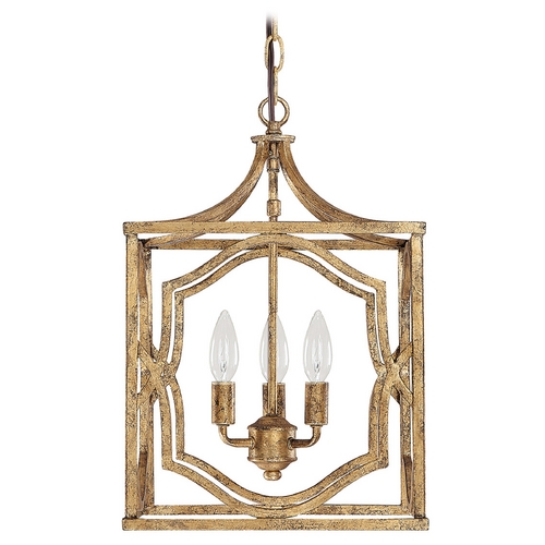 Blakely 3-Light Lantern in Antique Gold by Capital Lighting