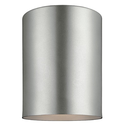 Outdoor Cylinder Light in Painted Brushed Nickel by Visual Comfort Studio