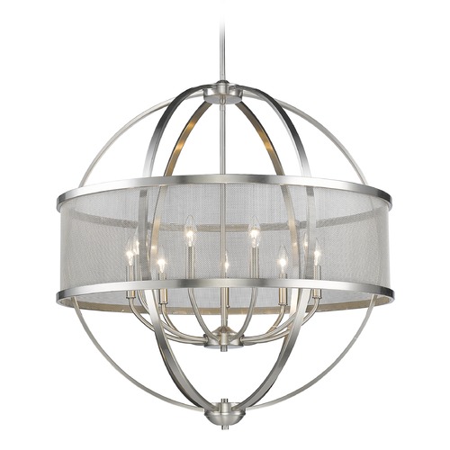 Colson Pewter Chandelier by Golden Lighting