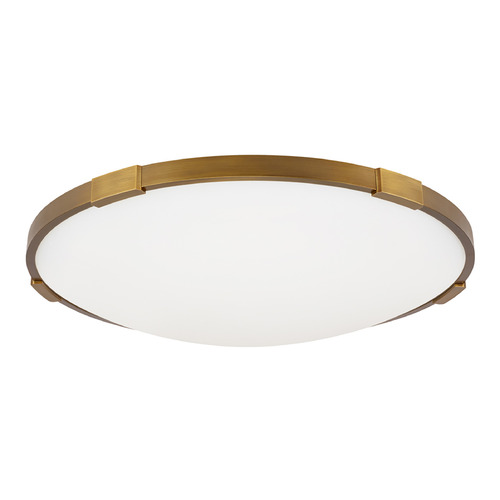 Visual Comfort Modern Collection Sean Lavin Lance 18-Inch 277V 2700K LED Flush Mount in Aged Brass by VC Modern 700FMLNC18A-LED927-277