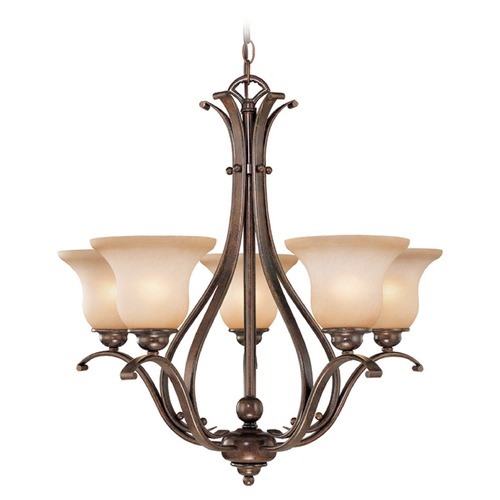 Monrovia Royal Bronze Chandelier by Vaxcel Lighting