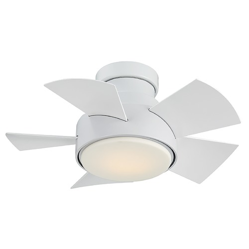 Vox 26-Inch LED Smart Fan in Matte White by Modern Forms