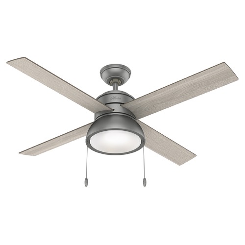 Hunter Fan Company Loki Matte Silver LED Ceiling Fan by Hunter Fan Company 51031