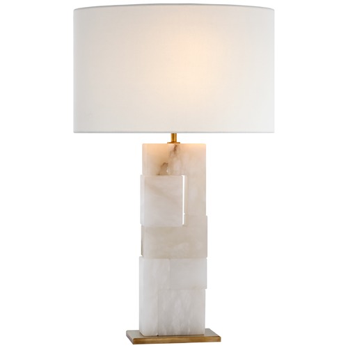 Visual Comfort Signature Collection Ian K. Fowler Ashlar Large Table Lamp in Brass by Visual Comfort Signature S3926ALBHABL