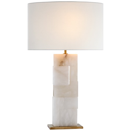 Ian K. Fowler Ashlar Large Table Lamp in Brass by Visual Comfort Signature